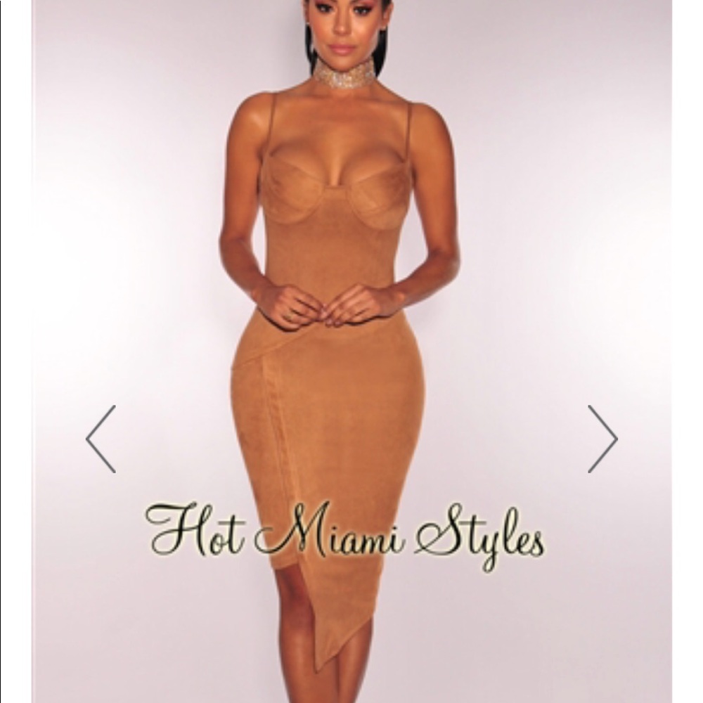 New Tan suede slay dress
